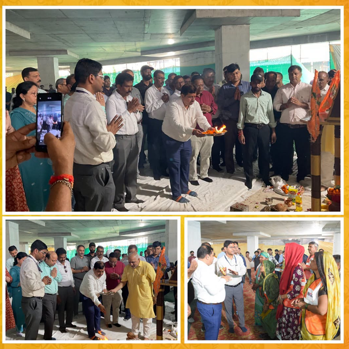 NBCC CMD performs puja at Bharat business park